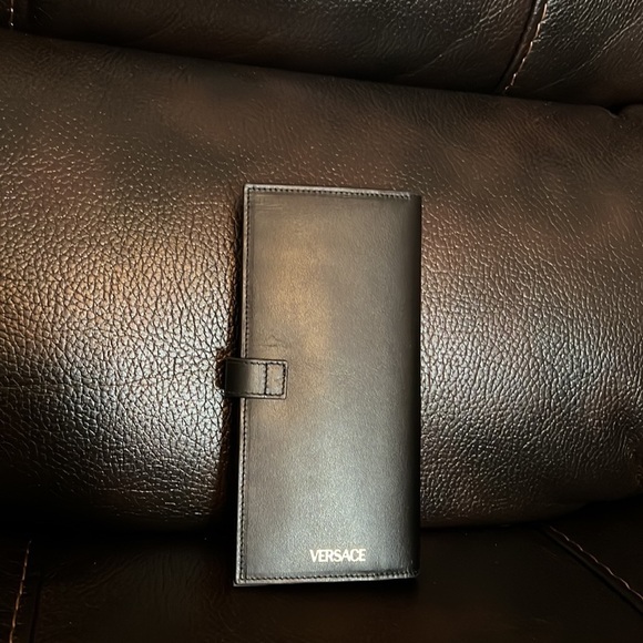 Versace unisex long bifold Medusa biggie logo calf leather wallet NEW - Picture 5 of 8